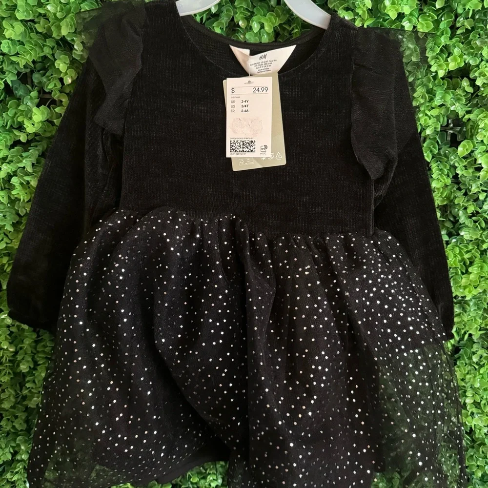 H&M Toddlers 3T/4T Chenille and Tulle Dress Size New with Tag